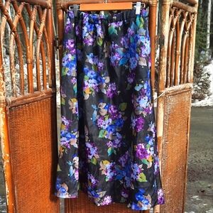 🍀3/15 Vintage 80s Sue Brett Floral Maxi Skirt